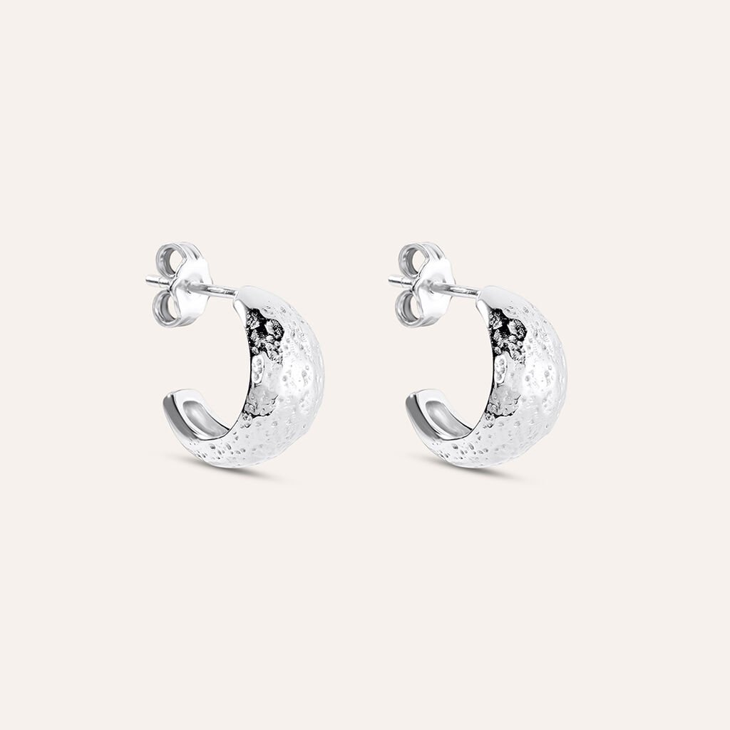 Orecchini A Cerchio Silver Collection Argento Rodiato