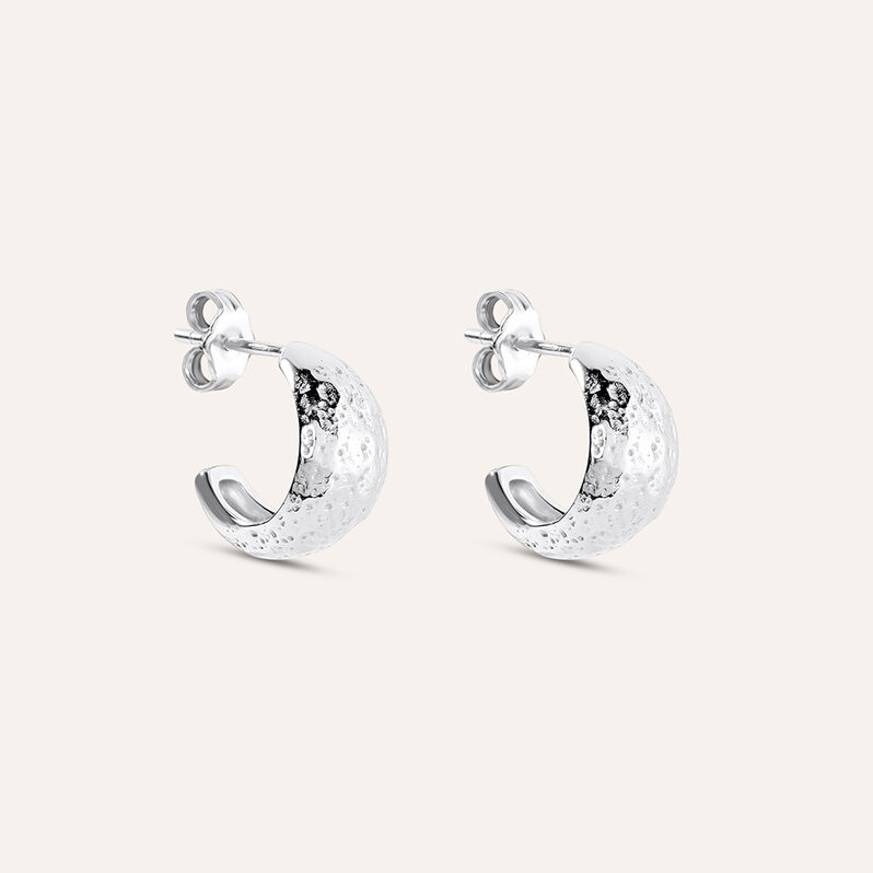 Orecchini A Cerchio Silver Collection Argento Rodiato - Orecchini a Cerchio Donna | Stroili