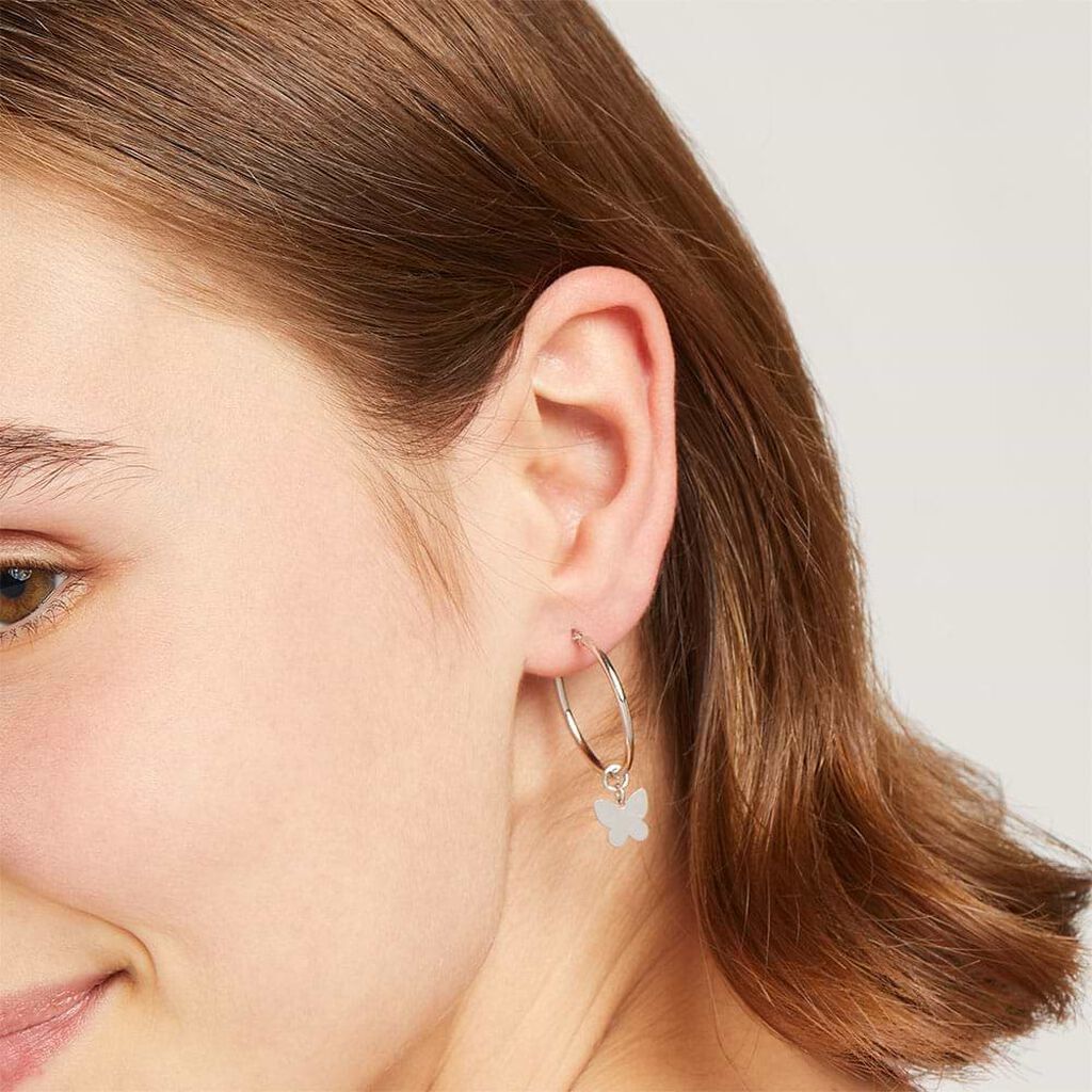 Orecchini A Cerchio Silver Collection Argento Rodiato - Orecchini a Cerchio Donna | Stroili