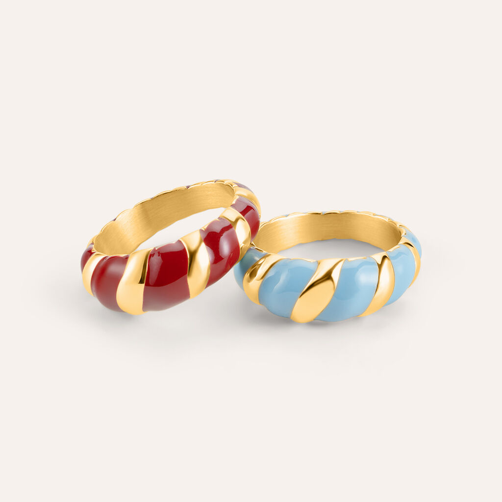 Anello Fascia Radiance Acciaio Dorato