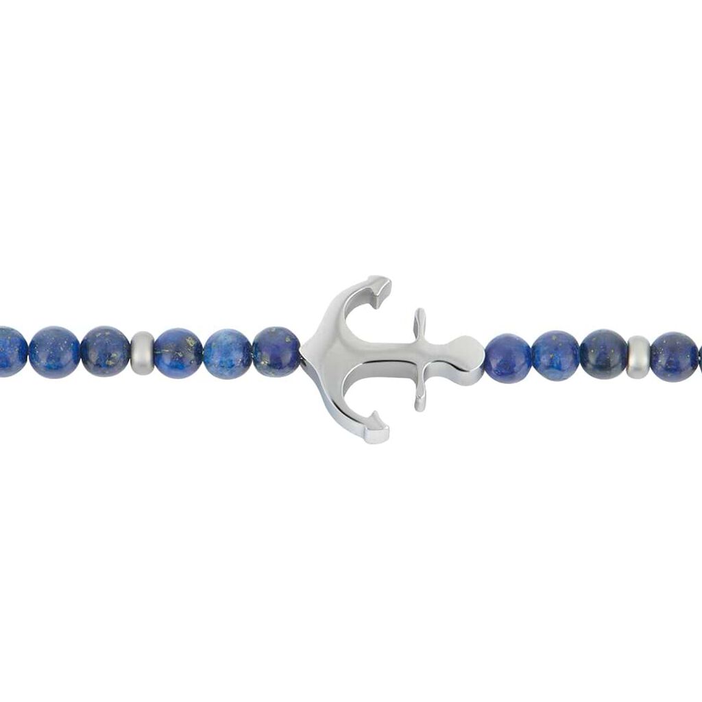 Bracciale Man Code Acciaio Lapislazzuli