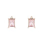 Orecchini Lobo Punto Luce Violet Ottone Rosa Cristallo