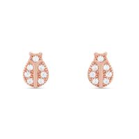 Orecchini Lobo Silver Moments Argento Rosa Cubic Zirconia