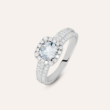 Anello Solitario Claire Oro Bianco Cubic Zirconia