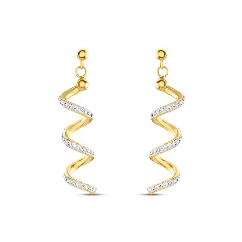 Orecchini Pendenti Crystal Gold Oro Giallo Cristallo - Orecchini Pendenti Donna | Stroili