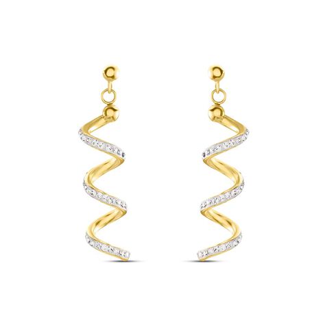 Orecchini Pendenti Crystal Gold Oro Giallo Cristallo - Orecchini Pendenti Donna | Stroili