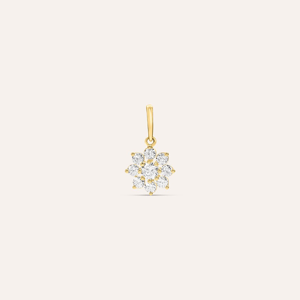 Pendente Po&egrave;me Oro Giallo Cubic Zirconia