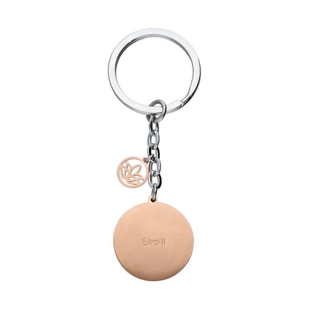 Portachiavi Lady Shine Acciaio Bicolore Bianco / Rosa - Portachiavi Donna | Stroili