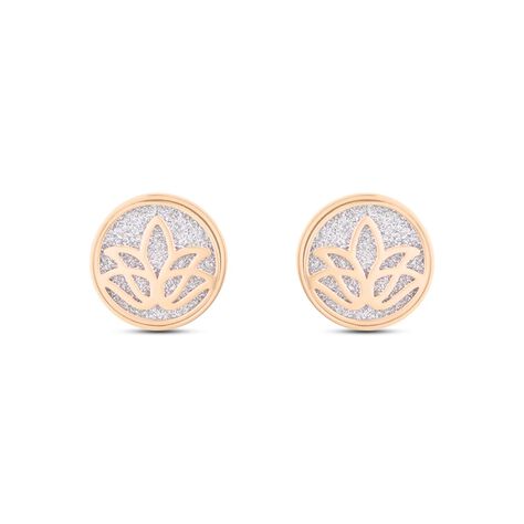 Orecchini a lobo Lady Shine Acciaio Rosato Fiore di loto - Orecchini a Lobo Donna | Stroili