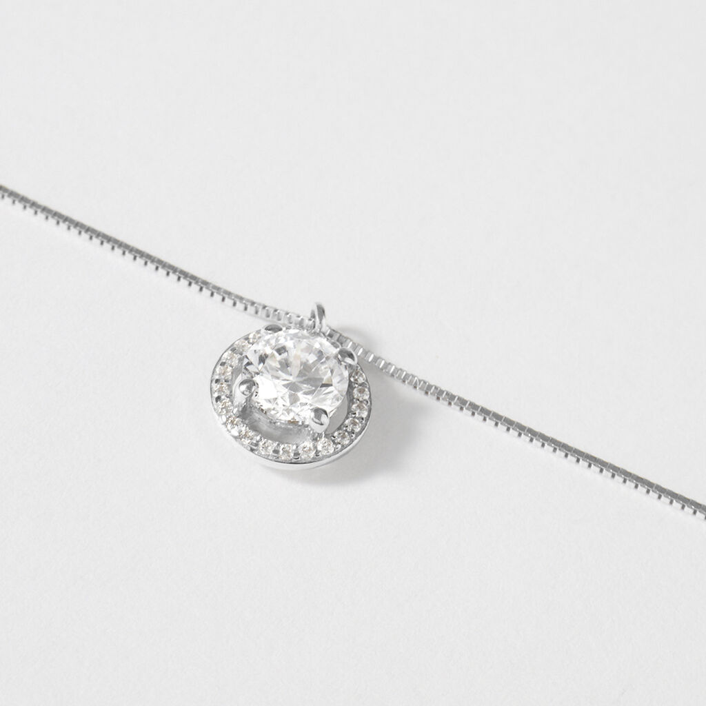 Collana Punto Luce Claire Oro Bianco Cubic Zirconia - Collane Punto Luce Donna | Stroili