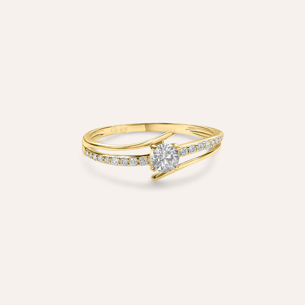 Anello Solitario Claire Oro Giallo Cubic Zirconia - Anelli con Pietre Donna | Stroili