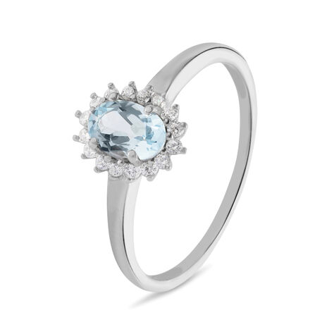 Anello Solitario Amélie Oro Bianco Topazio Cubic Zirconia - Anelli con Pietre Donna | Stroili