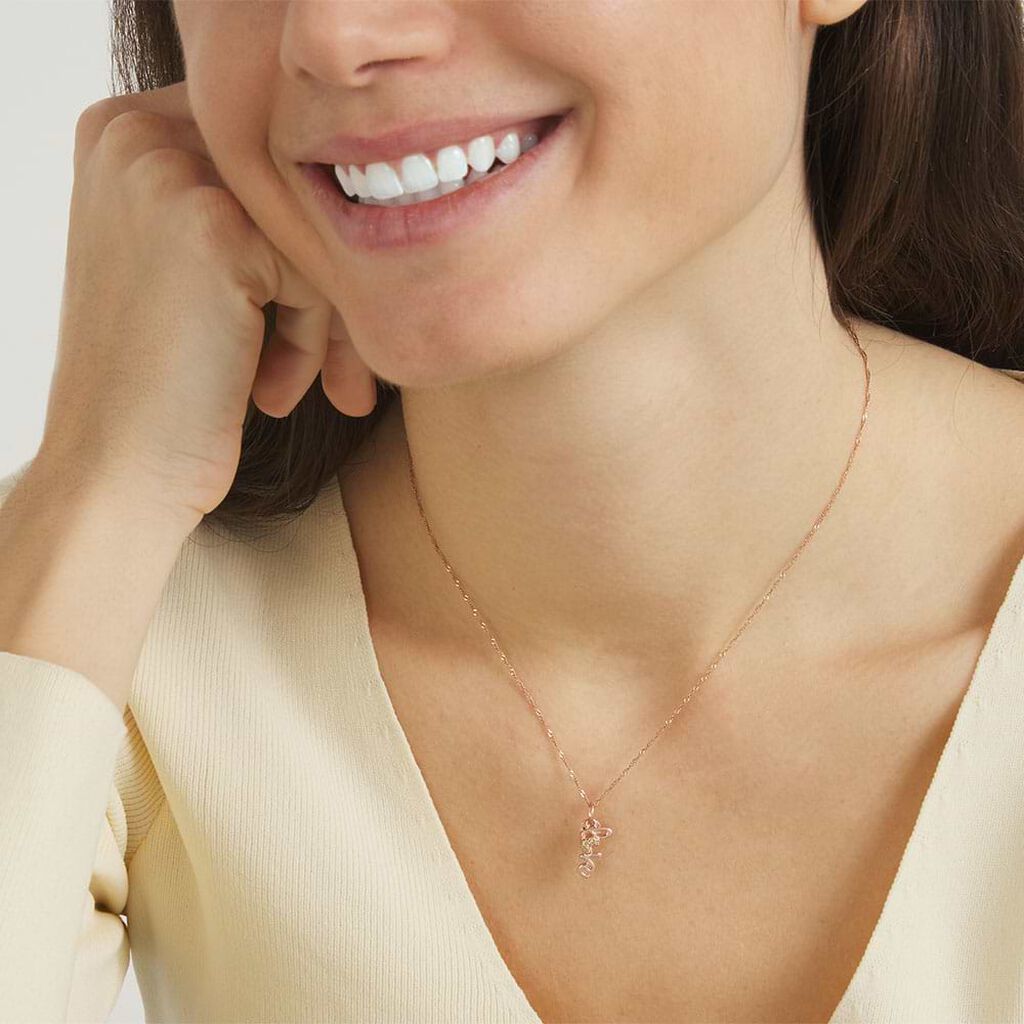 Ciondolo love in argento rosato e smalto glitter - Charms Donna | Stroili