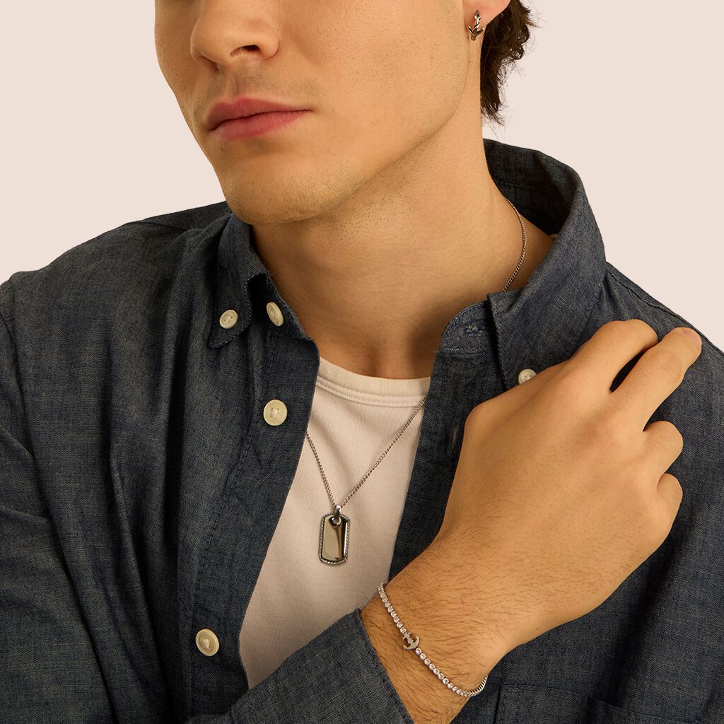 Collana Man Code Acciaio