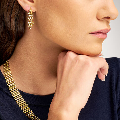 Orecchini Pendenti Panther Chain Lady Code Acciaio Dorato - Orecchini Pendenti Donna | Stroili
