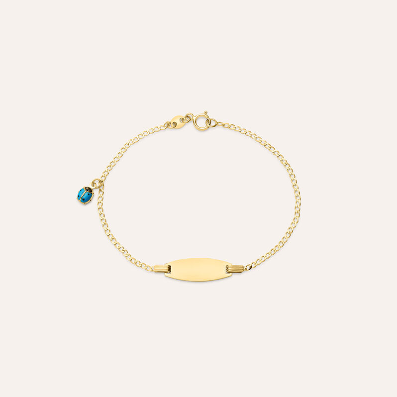 Bracciale Con Targhetta Holy Oro Giallo - Bracciali con Incisione Bambino | Stroili