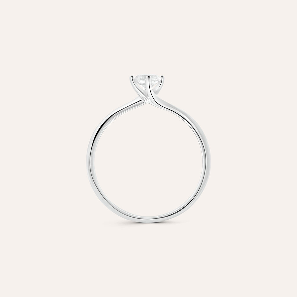 Anello Solitario Valentino Diamade Oro Bianco Diamante Lab-Grown - Anelli con Pietre Donna | Stroili
