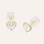 Orecchini Lobo Punto Luce Claire Oro Giallo Cubic Zirconia