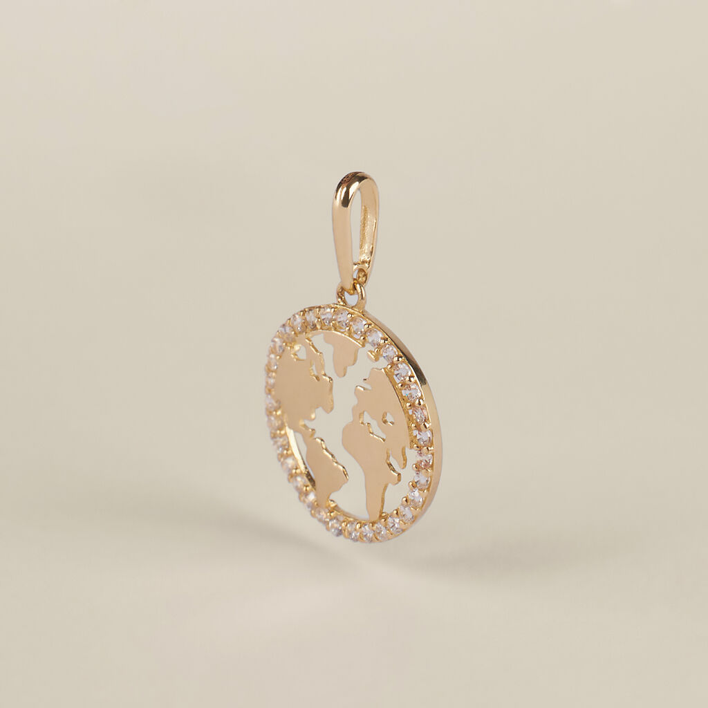 Pendente Po&egrave;me Oro Giallo Cubic Zirconia