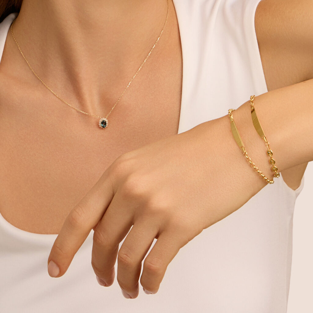 Collana Amélie Oro Giallo Topazio Cubic Zirconia