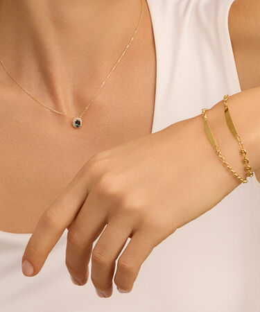 Collana Am&eacute;lie Oro Giallo Topazio Cubic Zirconia