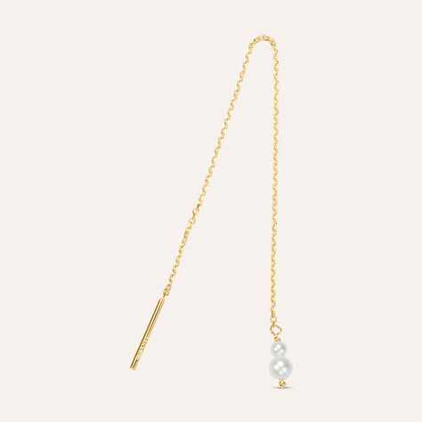 Mono Orecchino Pendente Beverly Oro Giallo Perla D'Acqua Dolce - Mono Orecchino Donna | Stroili