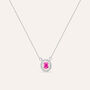 Collana Punto Luce Elizabeth Crown Oro Bianco Rubino Diamante
