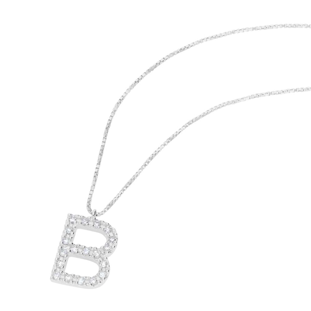 Collana Diamond Letters Oro Bianco Diamante - Collane Donna | Stroili