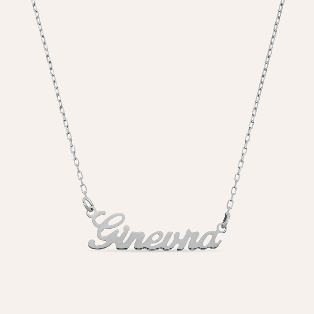 Collana Ginevra Gold Names Oro Bianco