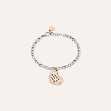 Bracciale Sunrise Acciaio Bicolore Bianco / Rosa Cristallo