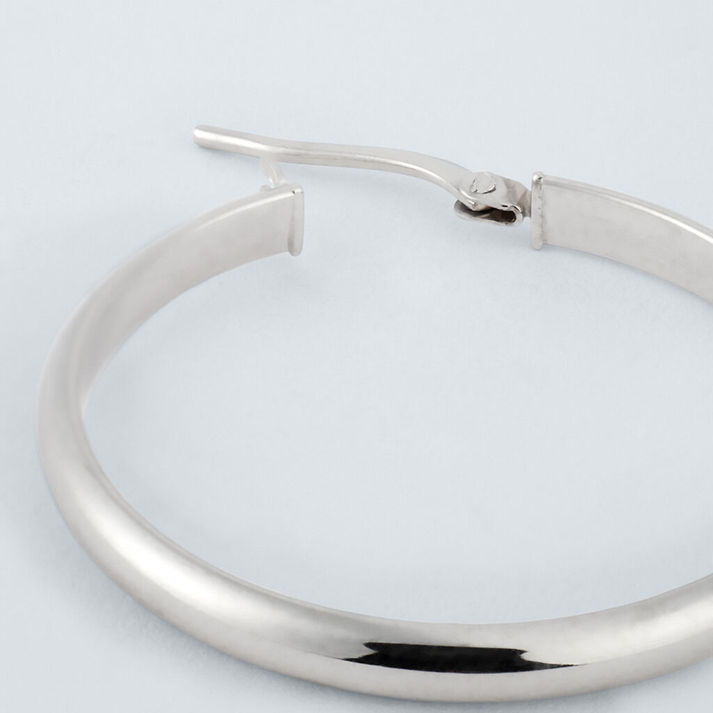 Orecchini A Cerchio Toujours Oro Bianco - Orecchini a Cerchio Donna | Stroili