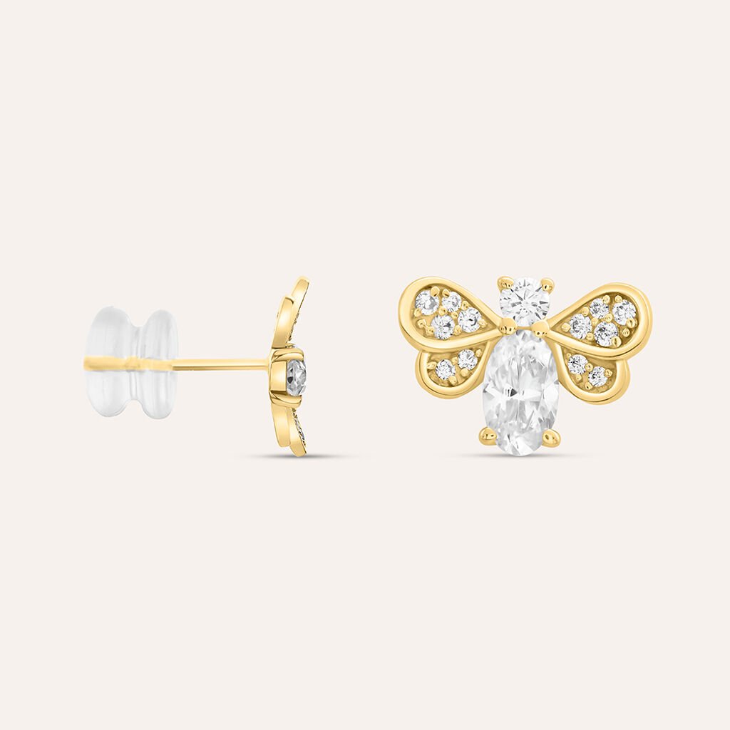 Orecchini Lobo Claire Oro Giallo Cubic Zirconia - Orecchini a Lobo Donna | Stroili