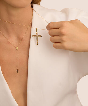 Bracciale Con Targhetta Religious Gold Oro Bicolore