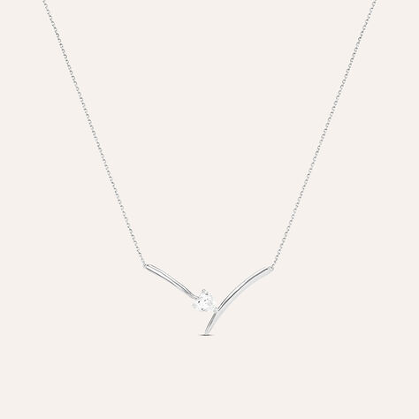 Collana Punto Luce Claire Oro Bianco Cubic Zirconia - Collane Punto Luce Donna | Stroili