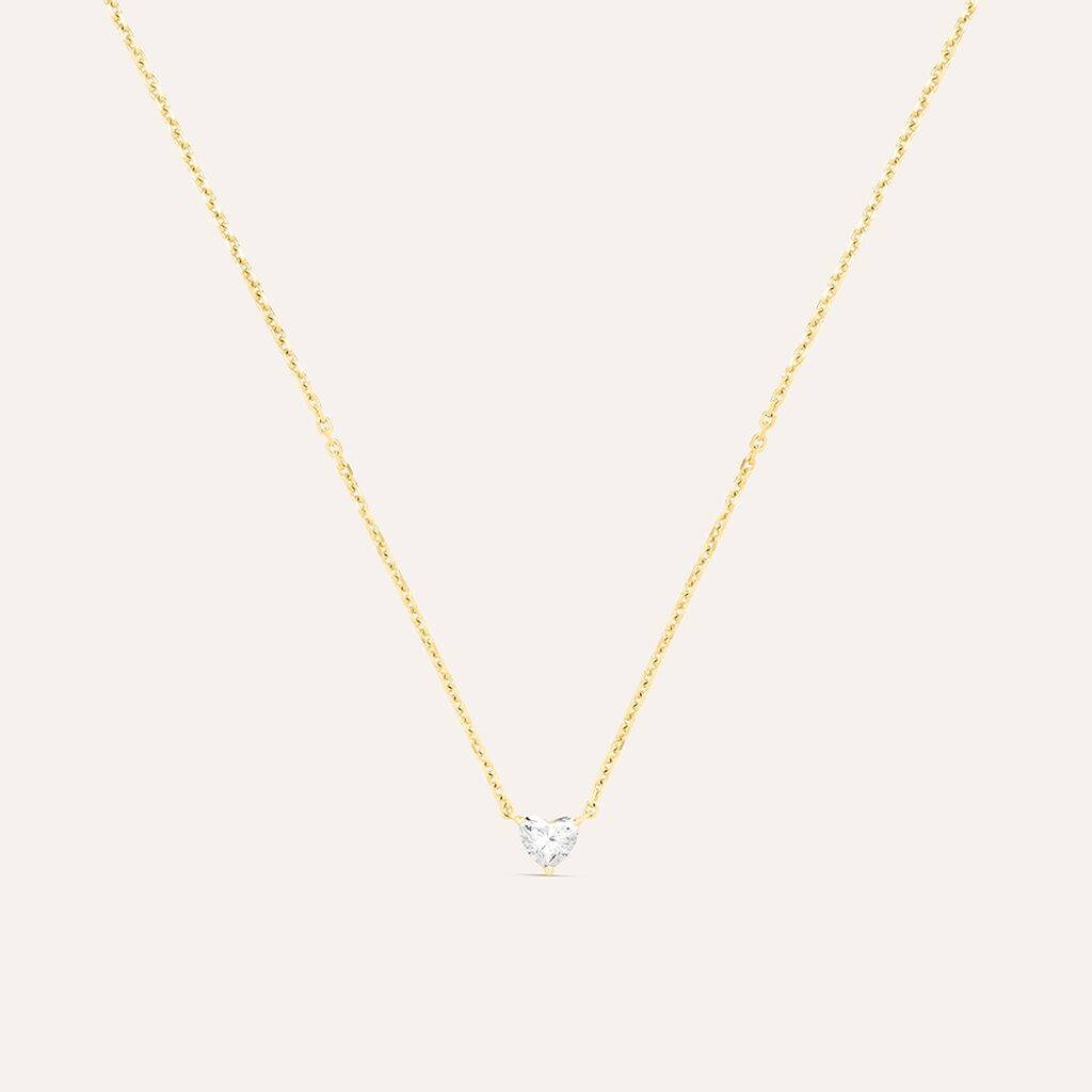 Collana Punto Luce Claire Oro Giallo Cubic Zirconia