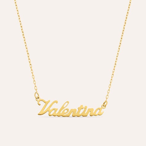 Collana Valentina Gold Names Oro Giallo - Collane Unisex | Stroili