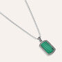 Collana Man Code Acciaio Malachite