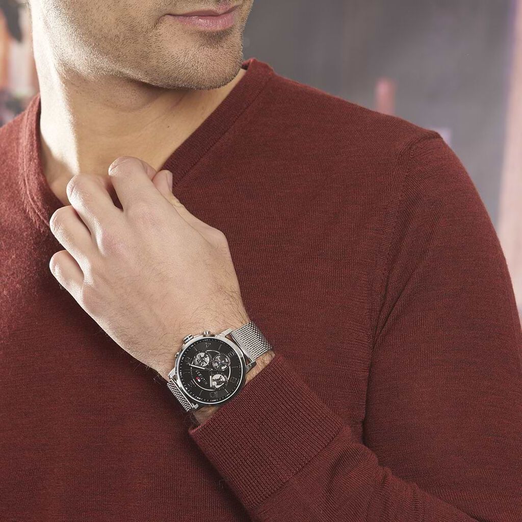 Orologio Multifunzione Uomo Tommy Hilfiger Keagan quadrante nero 1791292 - Orologi Uomo | Stroili