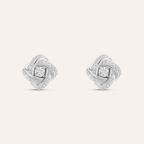 Orecchini Lobo Silver Elegance Argento Rodiato Cubic Zirconia - Orecchini a Lobo Donna | Stroili