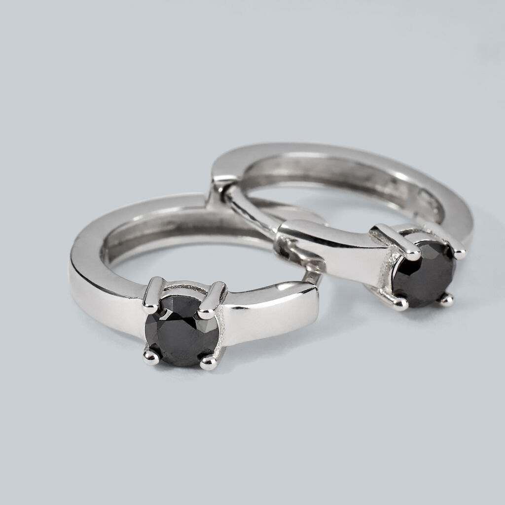 Orecchini A Cerchio Silver Elegance Argento Rodiato Cubic Zirconia - Orecchini a Cerchio Donna | Stroili