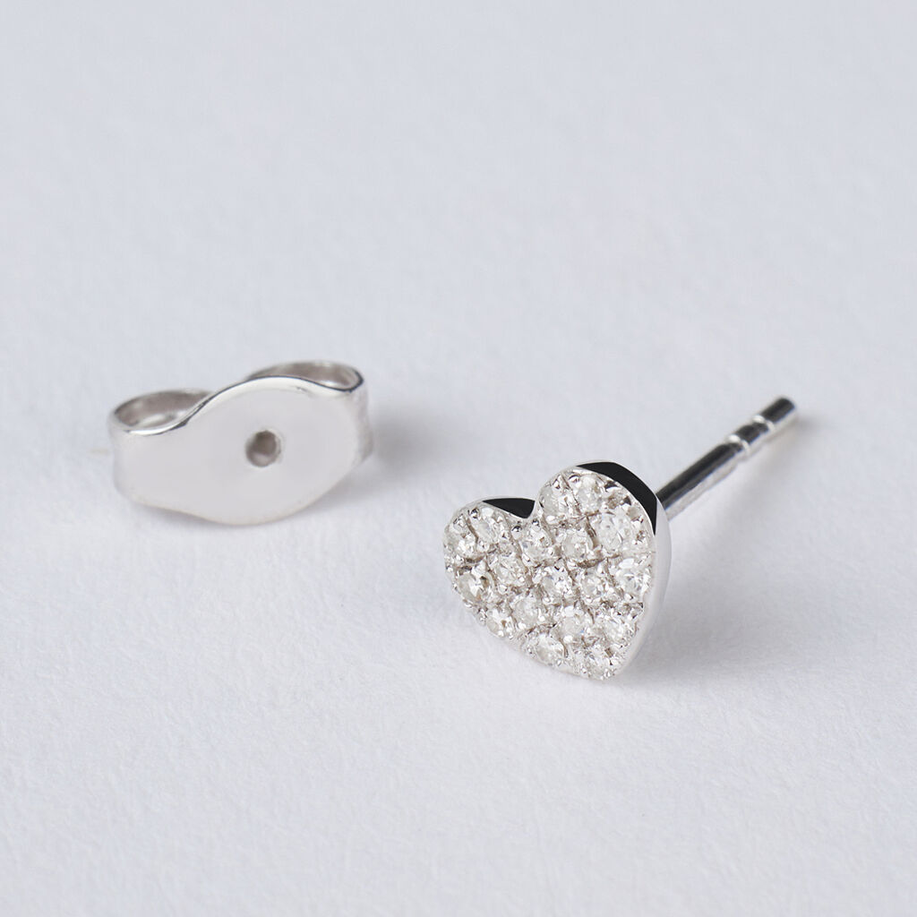 Orecchini Lobo Sophia Oro Bianco Diamante