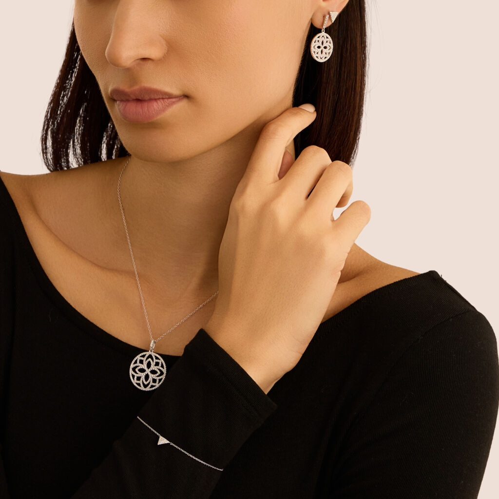 Collana Silver Shine Argento Rodiato Cubic Zirconia