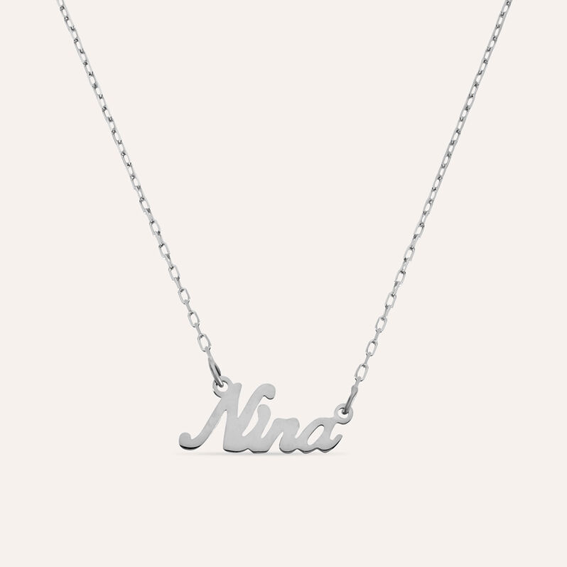 Collana Nina Gold Names Oro Bianco - Collane Unisex | Stroili