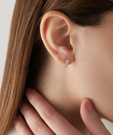 Orecchini Lobo Trilogy Silver Elegance Argento Rodiato Cubic Zirconia