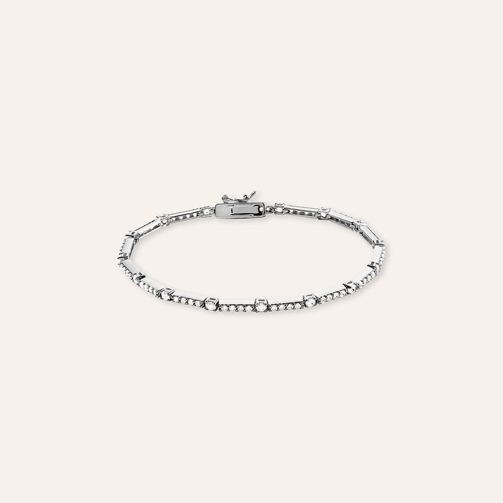 Bracciale Tennis Silver Elegance Argento Rodiato Cubic Zirconia