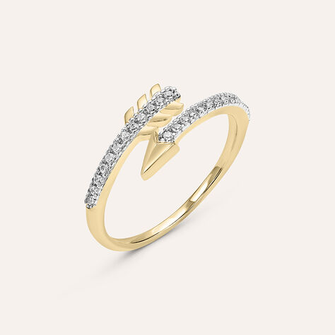 Anello Contrarie Golden Dream Placcato Oro Giallo Cubic Zirconia - Anelli con Pietre Donna | Stroili