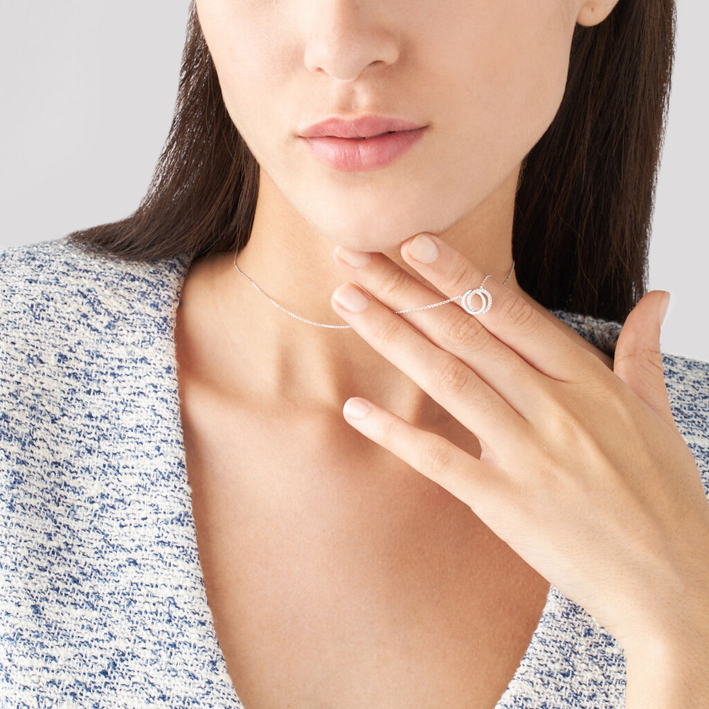 Collana Sophia Oro Bianco Diamante