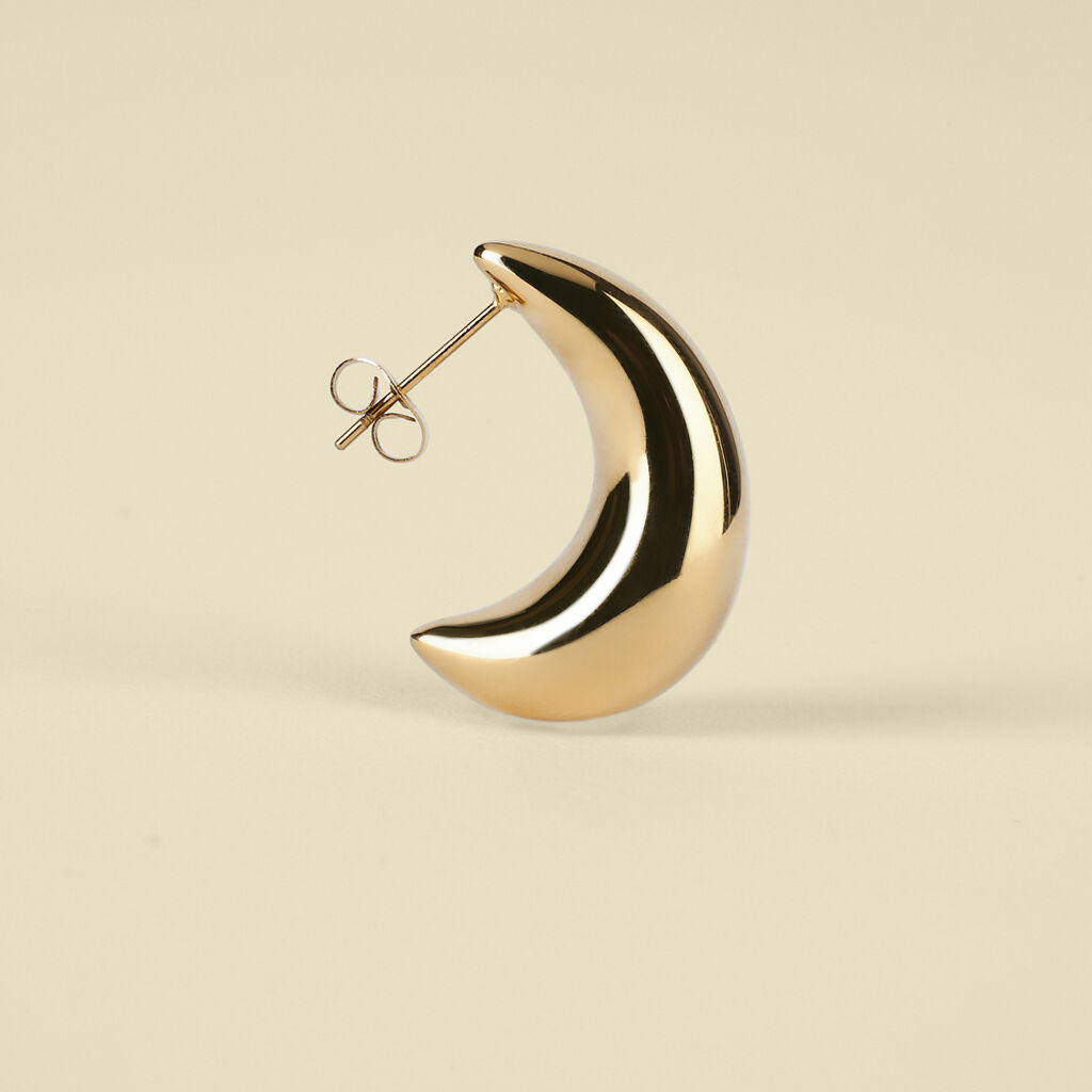Orecchini Lobo Lady Code Acciaio Dorato - Orecchini a Lobo Donna | Stroili