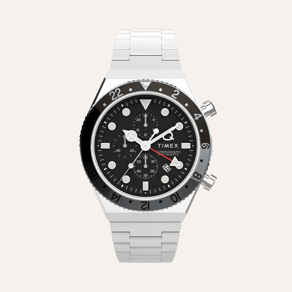 Orologio Al Quarzo Timex Q Timex Gmt Chronograph Tw2v69800