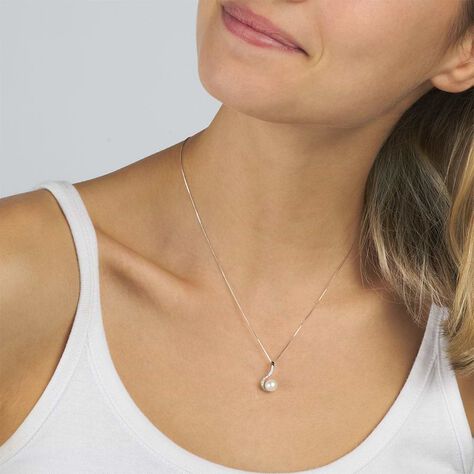 Collana Gold Pearls Oro Bianco Perla D'Acqua Dolce Diamante - Collane Donna | Stroili